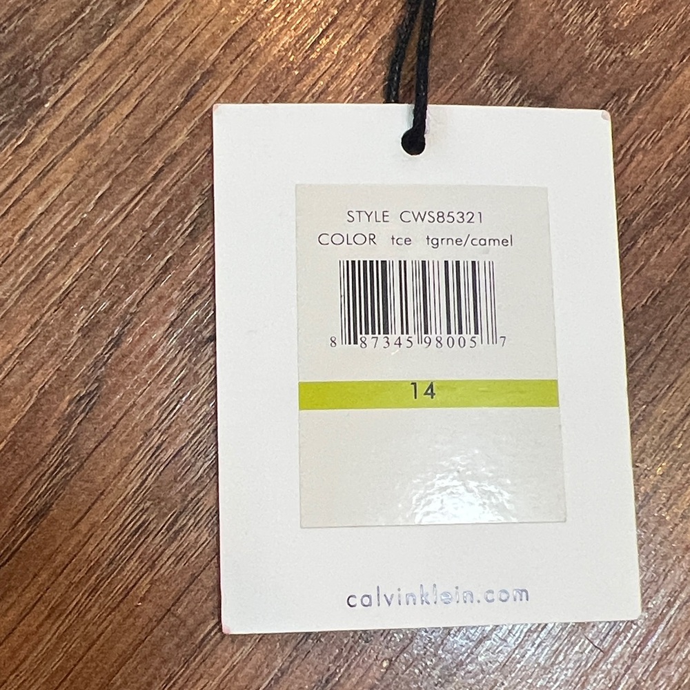 NWT - Calvin Klein Vibrant Red and Tan Trench Coat - Picture 6 of 12